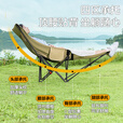 JEEP户外躺椅便携办公室露营装备午休折叠椅网纱月亮椅沙滩椅 卡其