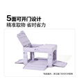 牧高笛（MOBIGARDEN）睿纳收纳箱 户外露营折叠收纳箱车载便携大容量装备整理箱 50L-薰衣草紫套装（含桌板）