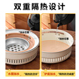 文枝围炉煮茶套装电碳两用烤炉电陶炉室内家用取暖烤火庭院户外烧烤 【烤网+烤盘】电碳两用款