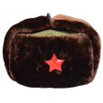 骆穂豆棉帽 保暖加厚男女冬季保暖护耳棉帽火车头红五角星 黑色保安棉帽L(58-60cm)头围