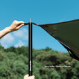 Naturehike挪客天幕杆户外露营帐篷门厅杆高强加厚一杆多用天幕支撑杆配件 黑色/1.7米/铁【2根装】