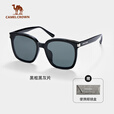 CAMELCROWN墨镜高级太阳眼镜开车遮阳户外护目防风新款男女款正品 黑框黑灰片，535BAP2008