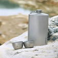 SILVERANT银蚁纯钛大酒壶随身钛合金扁酒壶瓶户外便携酒具野营轻量温酒定制 纯钛280ml酒壶+钛漏斗
