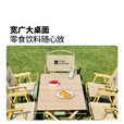 牧高笛（MOBIGARDEN）山涧蛋卷桌 户外露营便携式餐桌轻量可折叠铝合金蛋卷桌 曜石黑L