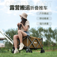 CASTIRON LIFT赛驴SAILOO露营车轻便可携式户外可携式聚拢折叠推车野营推拉车营 22大轮灰棕-承重500斤