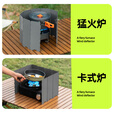 探险者（TAN XIAN ZHE）户外挡风板卡式炉露营炉具防风板煤气灶防风罩围挡卡斯防风圈卡磁 太空灰10片装【送收纳袋】