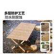 牧高笛（MOBIGARDEN）山涧蛋卷桌 户外露营便携式餐桌轻量可折叠铝合金蛋卷桌 曜石黑L