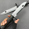意大利狐狸FOX户外战术直刀高硬度1095高碳钢刀野外便携求生刀具 巴克M9战术直刀【龙齿】