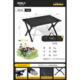 原始人蛋卷桌户外折叠桌便携式野餐桌椅露营装备用品野炊野营套装 【碳钢款】90耀黑蛋卷桌-赠收纳袋