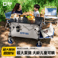 疆屿2025新款巨型露营车户外折叠聚拢摆摊野餐旅行快递小推车儿童可躺 克莱因蓝【聚拢旅途者MINI】四轮快拆  全车10静音轴承
