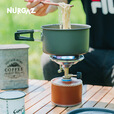 NURGAZNurgaz银色一体式迷你猛火气炉煤气户外丁烷野餐炉带点火登山燃气 大三元+收纳袋