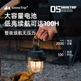 山趣（ShineTrip）户外05系露营坚果灯帐篷无极调节氛围灯LDC灯防水复古照明灯 风隐绿(含收纳袋)