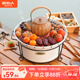 原始人（The Primitive）围炉煮茶家用炭烧烤炉套装户外围聚露营煮茶炉便携式碳火盆小烤炉 桌面围炉【304烤网】+配4件套