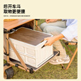 疆屿户外露营折叠小推车旅行营地野营野餐摆摊儿童可躺野餐聚拢车 卡其【聚拢越野升级款】升级尾部加固横杆