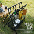曦途（XITU）双层露营置物架户外三角挂架野营野炊可折叠支架餐具锅架灯杆架子 豪华款单层M（配8个挂钩）