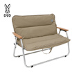 DOD日本户外露营亲子双人铝合金折叠椅子超轻便携米特椅CS2-500-TN 卡其色CS2-500-TN