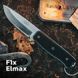 FALLKNIVEN QUALITY KNIVES瑞典进口fallkniven飞行员生存刀elmax高硬度粉末钢求生户外直刀 F1x  Elmax 钢本色