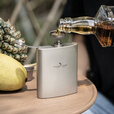 必唯（BOUNDLESS VOYAGE） 纯钛白酒壶随身水壶方型便携户外露营旅行白酒瓶200ml野营迷你壶 Ti3062D 酒壶+漏斗+酒杯