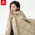 君羽（JUNYU）羽绒毯800蓬白鹅绒办公室午休毯空调毯露营毯羽绒盖毯披肩 浅棕 180CM*120CM(充绒60白鹅绒)