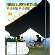 原始人黑胶天幕帐篷户外露营装备全套野营野餐防晒八角蝶形遮阳棚