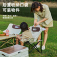 探险者（TAN XIAN ZHE） 户外折叠椅子露营野餐美术写生便携式折凳地铁火车排队便携椅 【六层加棉】米白+收纳袋