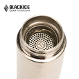 黑冰（BLACKICE）户外钛双层保温杯车载便携养生泡茶杯办公室商务简约钛杯Z7251G 星河银-380ml-有茶滤