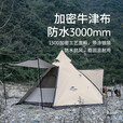 挪客Naturehike牧场六边形金字塔帐篷户外3-4人大空间防晒帐篷 褐色-地布