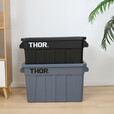 THOR日本居家用品IGT储物箱带盖户外搬运箱露营装备车载收纳箱 军绿色-22L