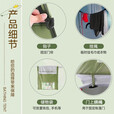 京严户外洗澡帐篷露营移动厕所帐篷更衣淋浴帐篷卫生间换衣服遮挡神器 绿色2窗【120*120*190CM】防透