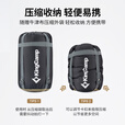 KingCamp户外信封带帽棉睡袋可拼接成人午休加宽加大加厚单双人防寒保暖 【冬季防寒0~4℃连帽】左-咖色