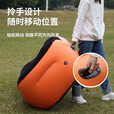 多美聪充气沙发户外露营懒人沙滩床空气沙发午休睡袋帐篷便携躺椅 黑橙色 懒人沙发+（内置充气泵）