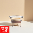 青己围炉煮茶罐罐茶煮茶器具室内家用配件全套装陶壶煮茶单壶炭炉 泥炉+铁架三件套（小号）