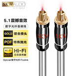 SKW 发烧级 数字光纤音频线 方口Optical 5.1多声道 功放/蓝光机/家庭影院连接线 OF4001A-1米