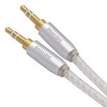 飞利浦（PHILIPS）镀银线芯AUX车载用立体声 3.5mm音频线1.2米 适用于手机 平板 耳机 MP3