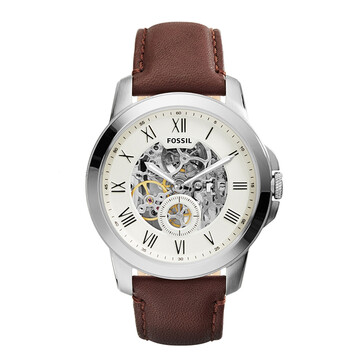 全球购化石fossil手表 镂空双机芯男士时尚创意复古多功能自动机械表