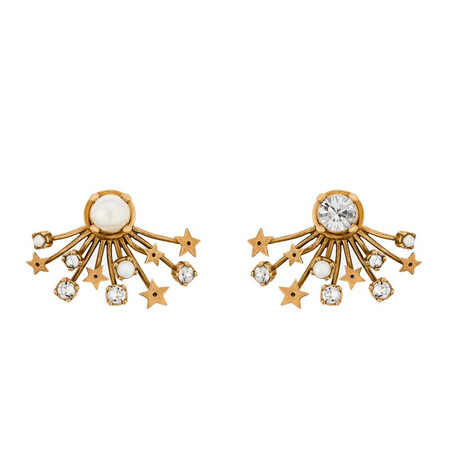 Dior迪奥耳环女奢侈品19年新款复古金属水晶镶嵌不对称耳钉耳饰 图片价格品牌报价 京东