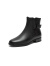 Bata【618】时装靴女冬商场新款羊皮软底通勤百搭粗跟短筒靴AWG79DD3 黑色 35