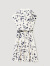 【抽象笔刷印花】OVV22春夏新款女装23MM重绉真丝包肩短袖连衣裙 米白花纹07 M