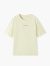 爱居兔2024年夏季新款基础时尚宽松廓形短袖T恤ENTBJ2P023A 米白25 155/80A/S