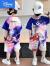 迪士尼（Disney）男童短袖套装夏季奥特曼衣服夏天小男孩宝宝女童洋气卡通帅气 33992-36紫色 90面料