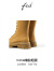FED2024新款粗跟长筒靴冬季新款靴子加绒骑士靴真皮时装靴女款- 土黄色 35