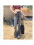MZPLOI马蹄裤女夏季2024年新款复古微喇牛仔裤小个子修身毛边拖地喇叭裤 灰色(加长) 165CM 以上 XS