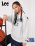 Lee儿童运动卫衣秋冬新款男女童装NBA联名长袖T恤两件圆领套头上衣 浅灰 120cm