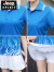 吉普（JEEP）夏季情侣款短袖运动套装男女网球套装羽毛球服跑步休闲套装晨跑服 白色(男803短裤、女白裙) 短 女款XL