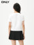 ONLY新款学院风卡通印花直筒圆领短袖T恤女123201170 A43 奶油白色-追单第一批 160/80A/S