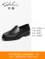 沙驰（SATCHI）男鞋 鳄鱼纹男士皮鞋冲孔商务休闲鞋凉皮鞋 402343287Z 黑色 40 