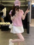 圣雪缇2024年新款春夏季女士套装小个子连衣裙休闲时尚气质女神范衣服 上衣+裙子 S(建议85-96斤)