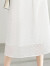 丝柏舍短袖连衣裙夏装新款女休闲气质时尚设计套头显瘦中长裙 白色 XXL