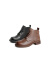 森达（SENDA）时尚马丁靴女冬季新商场同款羊皮革舒适软面休闲短靴STJ01DD3 棕色单里 35