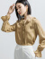 易菲（YIFINI）直筒宽松双层领法式衬衫春季衬衣女设计感小众2108C916 卡其色 0M